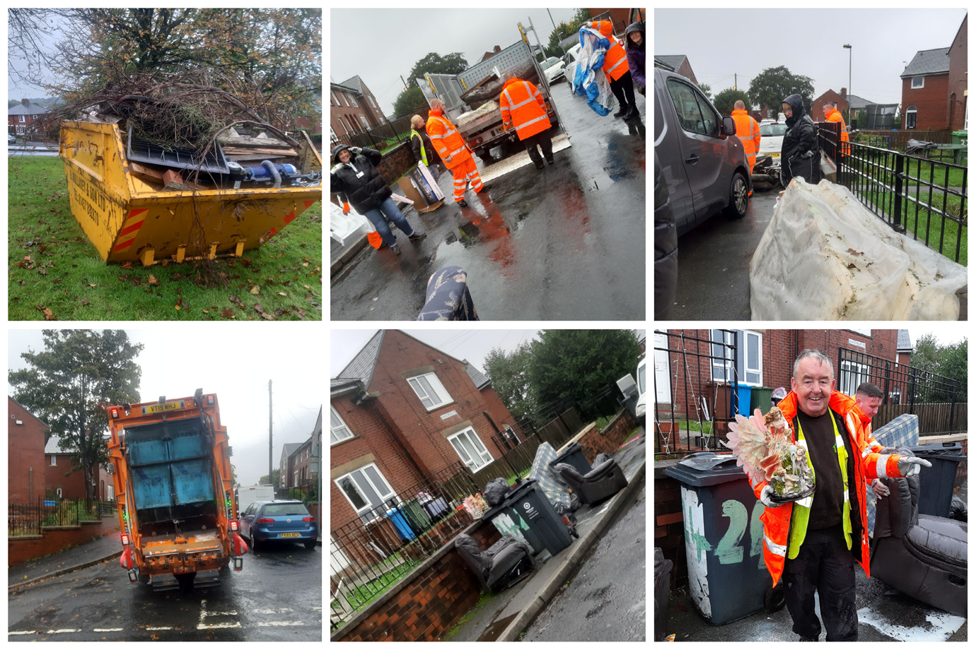 Free skips and kerbside waste collections to help customers get rid of rubbish and spruce up the street were the focus of our Environmental Day held on Shakespeare Rd, Derker on Wednesday 20 November 2021