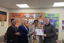 Left To Right Rose Ssali, Audrey Murphy, Gloria Mckinley (Aka Mama Norma) And Zack Grimes