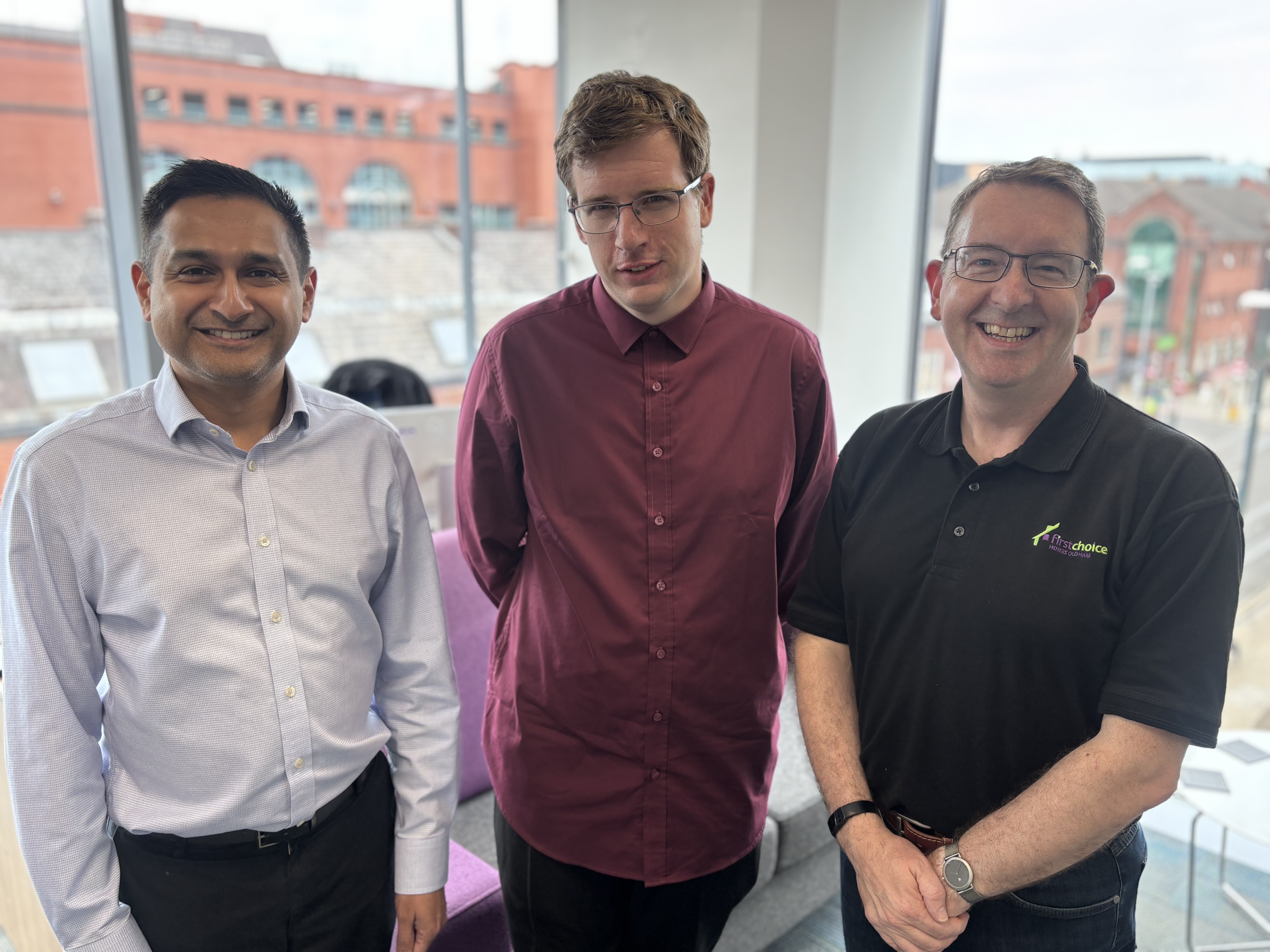 Bharat Velji Director Of Digital And Technology, John Howarth Digital And AI Automation Apprentice, Mark Gifford CEO