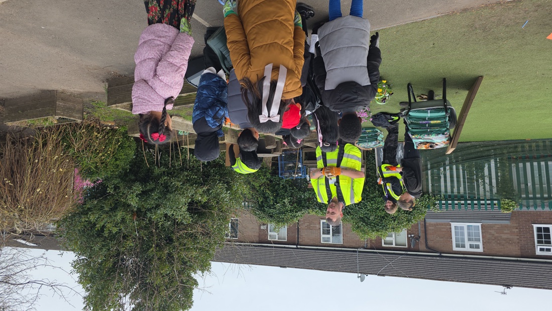 Adam Graham Briefing The Pupils Ahead Of The Planting Activity