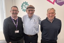 (L R) FCHO Chief Executive Mark Gifford, Owner Of Oldham Athletic Football Club Frank Rothwell OBE And Chairman And Trustee Of Prostate Cancer Support, Phil Ormesher (1)