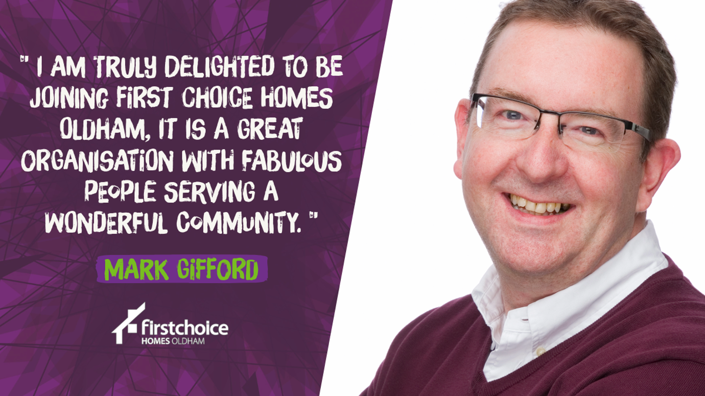 Mark Gifford pictured on white background with quote