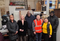 (L R) Naomi Martin Smith, Audrey Murphy, Jonathan Ssali Kafeero, Carlo And Belinda Moran, Michael Ssali